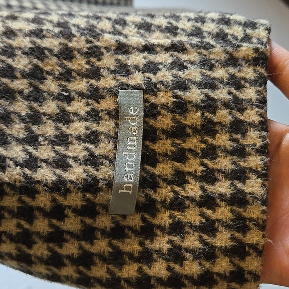 Anthropologie Bernardo Houndstooth Wool Blend Double-Breasted Handmade Blazer - Picture 14 of 17